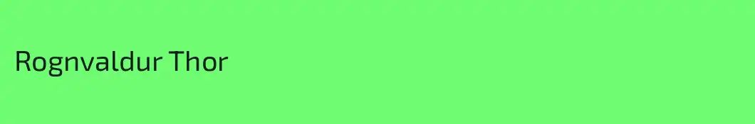 Rognvaldur Thor